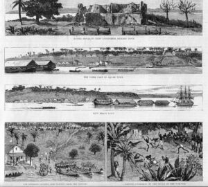 DO003 - Les Allemands en Afrique - Vues sur les nouvelles implantations au Cameroun - The Graphic (Londres), 21 mars 1885, p. 4.