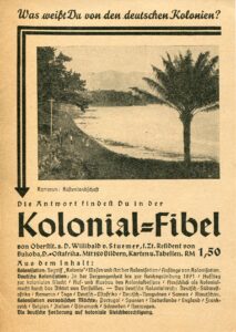 IM042 recto - Prospectus pour l'ouvrage - Manuel colonial - paru en 1936 - Éditeur Offene Worte, Berlin.